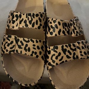 Leopard Moses Sandals